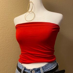 Brandy Melville Vibrant Red Crop Top
